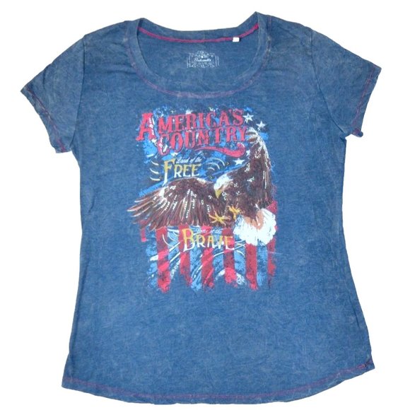 Panhandle Slim Women's Size XL Shirt America's Country Western Patriotic Eagle - Picture 1 of 7